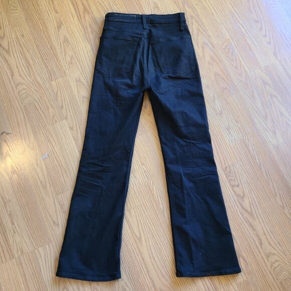 NEW! RAG & BONE CASEY HIGH RISE ANKLE FLARE JEANS BLACK STRETCH DENIM sz 25 - Picture 4 of 7